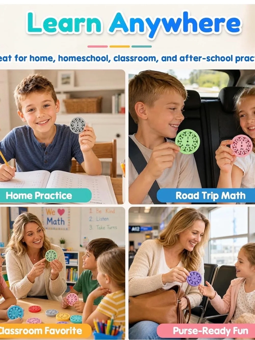 Math Spinner Learning Toy - Kids Educational Toy